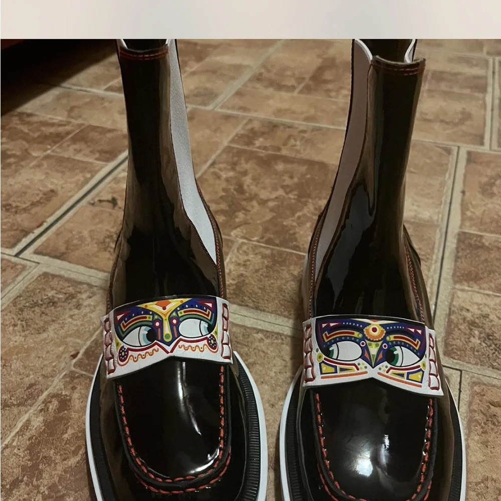 Christian Louboutin Black and White Kids Boots - Picture 2 of 4